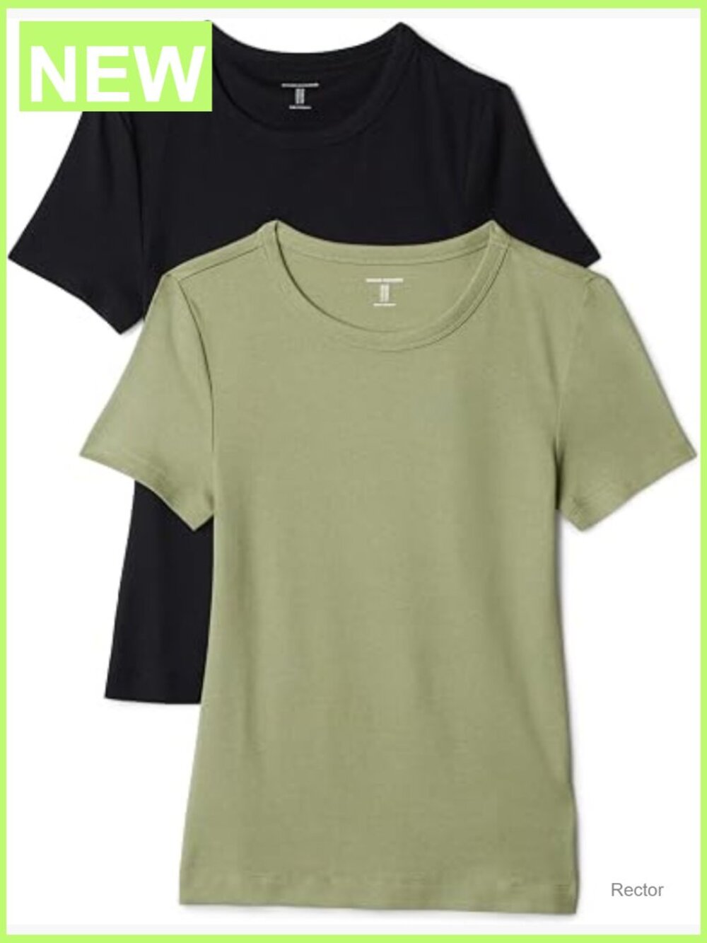 Women's Slim-Fit Short-Sleeve Crewneck Tee, Pack of 2